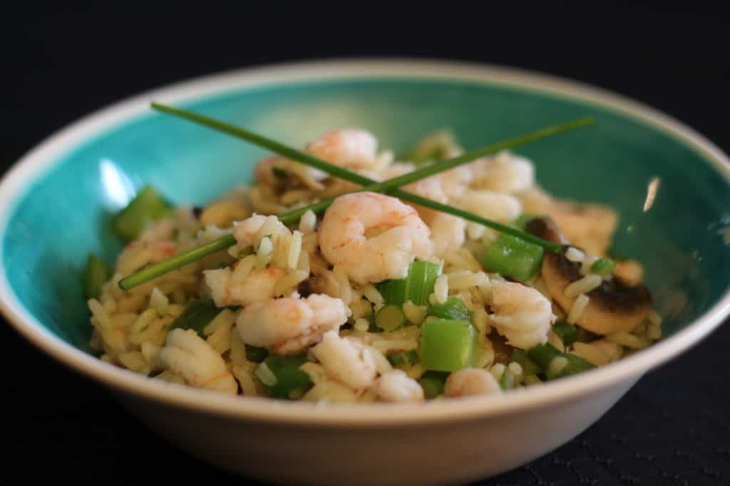 Riz aux crevettes à l’ail de matante Thérèse