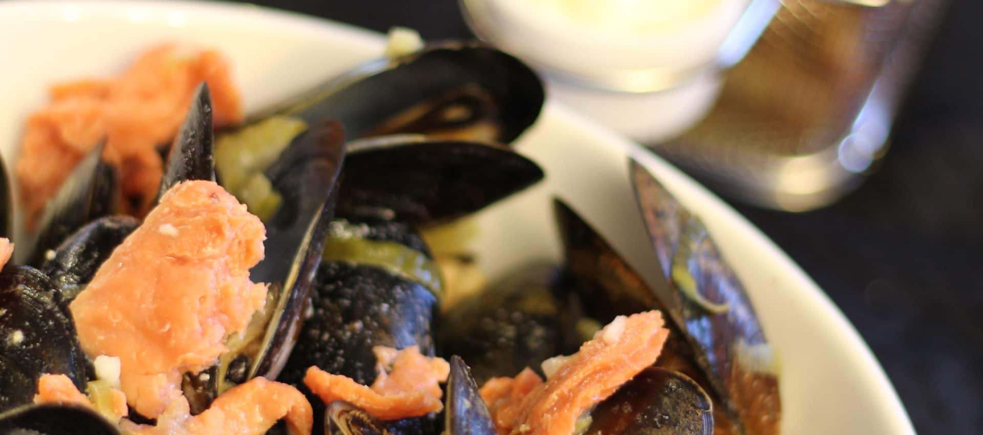 Moules au saumon fumé