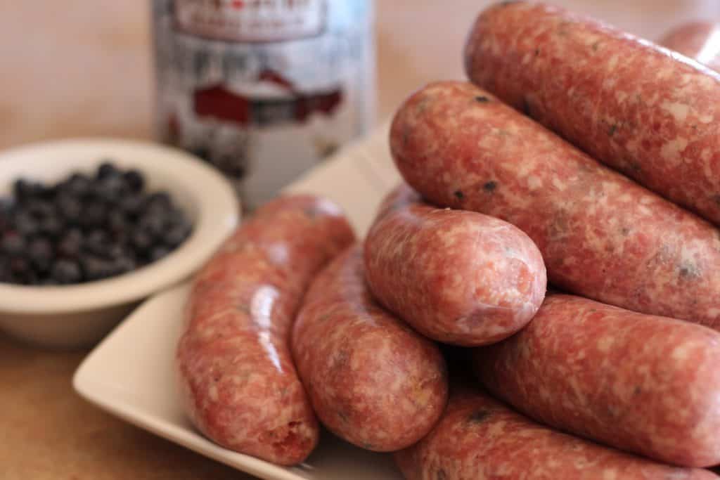 Saucisses aux bleuets et au sirop d’érable